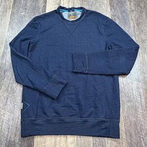 Icebreaker Merino Sweatshirt Mens Small Navy Blue Wool Crewneck Pullover